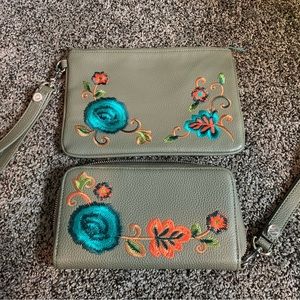 Beautiful Olive ThirtyOne All About The Benjamins wallet & matching Rube Mini
